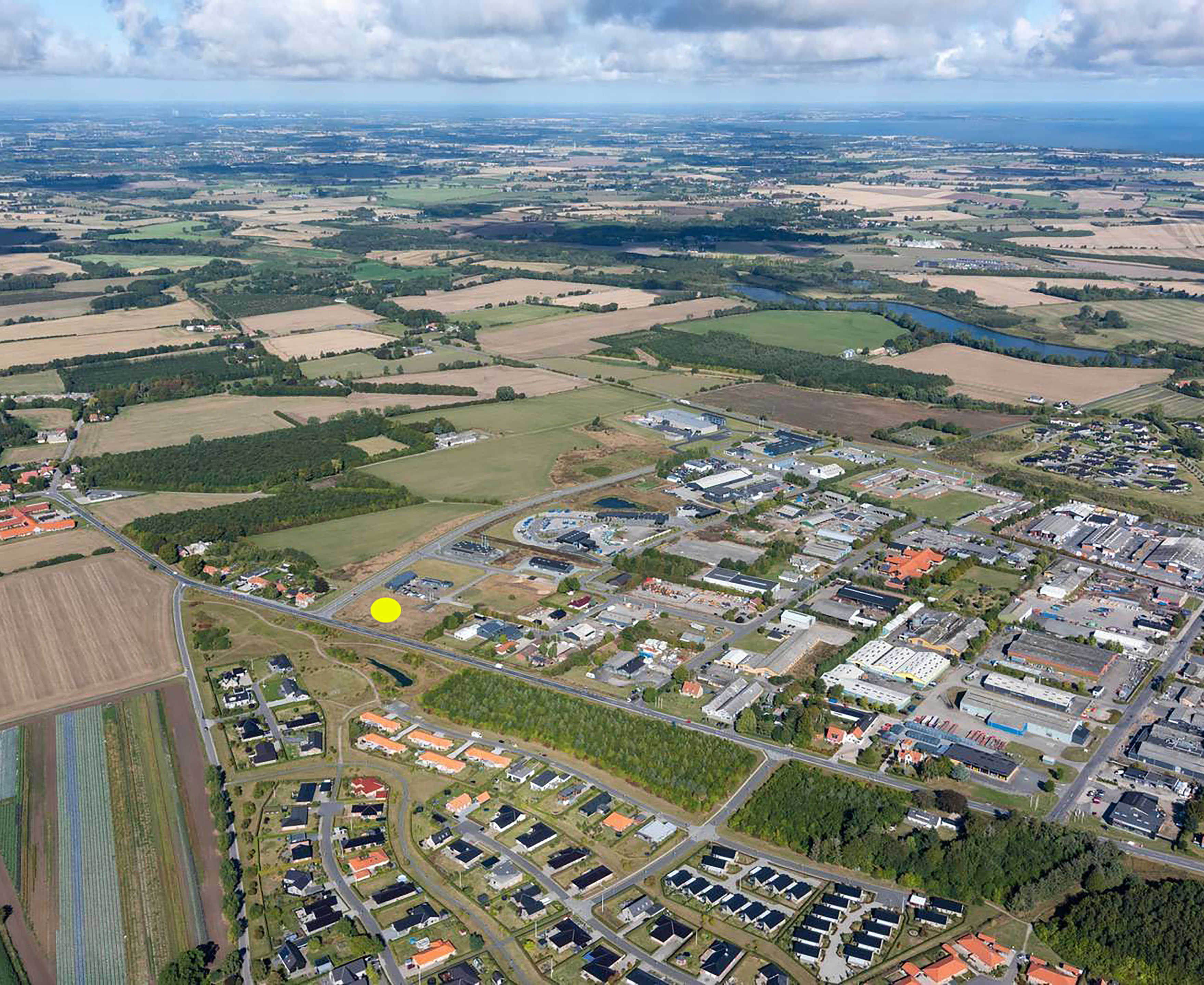 Luftfoto over område ved Siøvej 19, Nyborg
