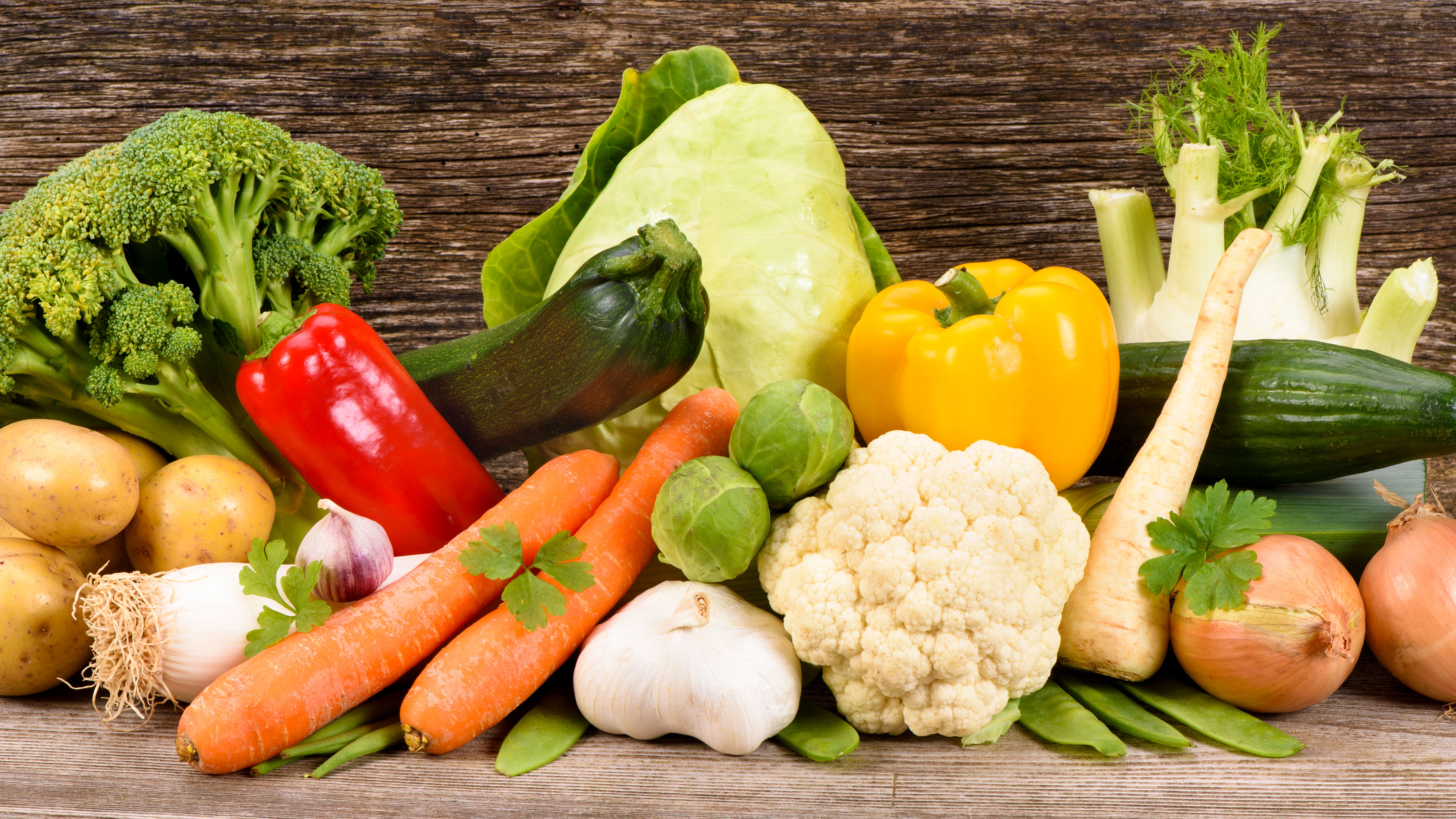 En masse forskellige grønsager