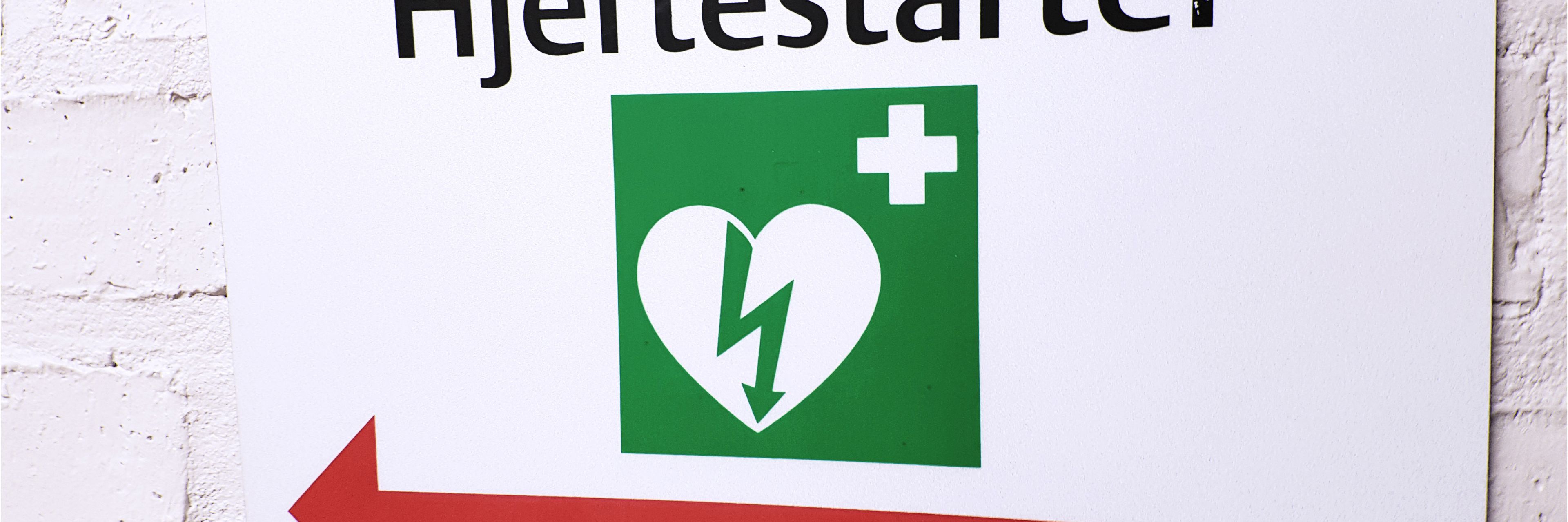 Skilt til hjertestarter