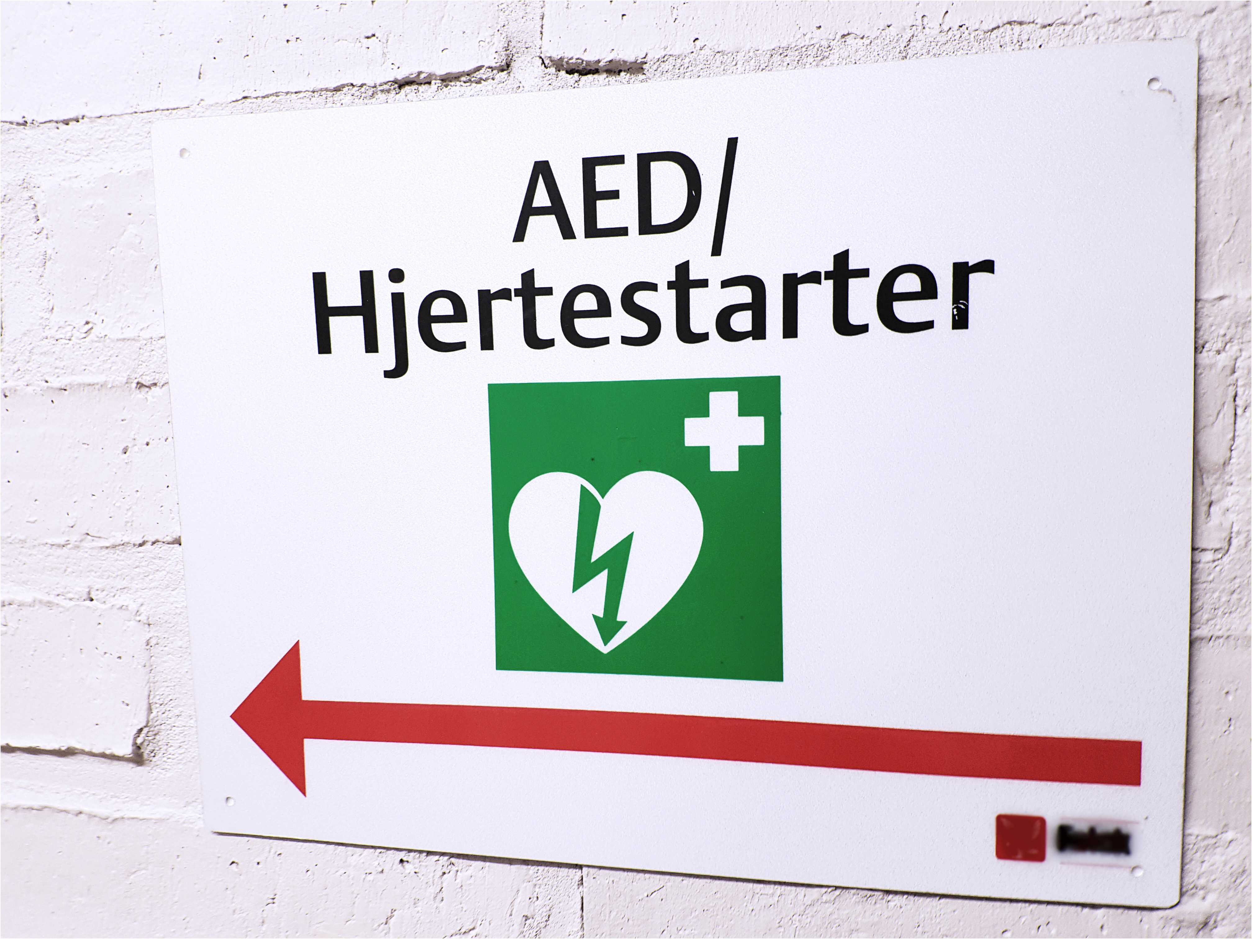 Skilt til hjertestarter
