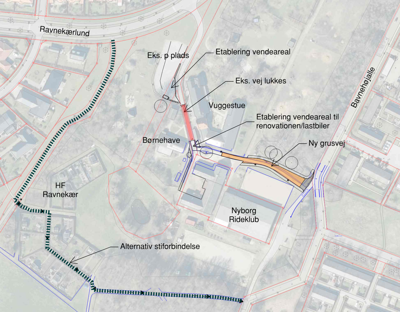 Kort over område ved Ravnekærlund