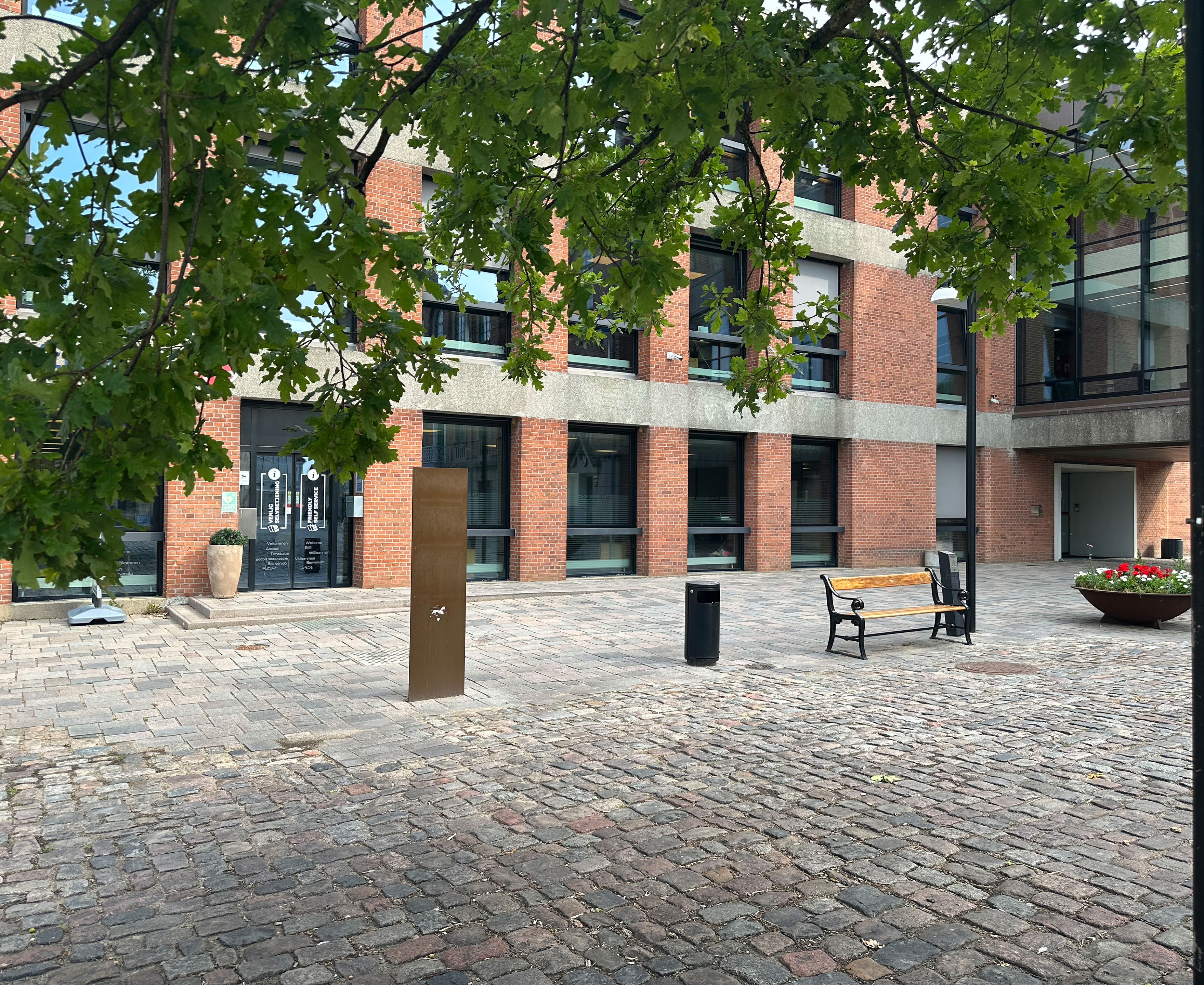 Indgangen til Nyborg Kommune fra Torvet 2B