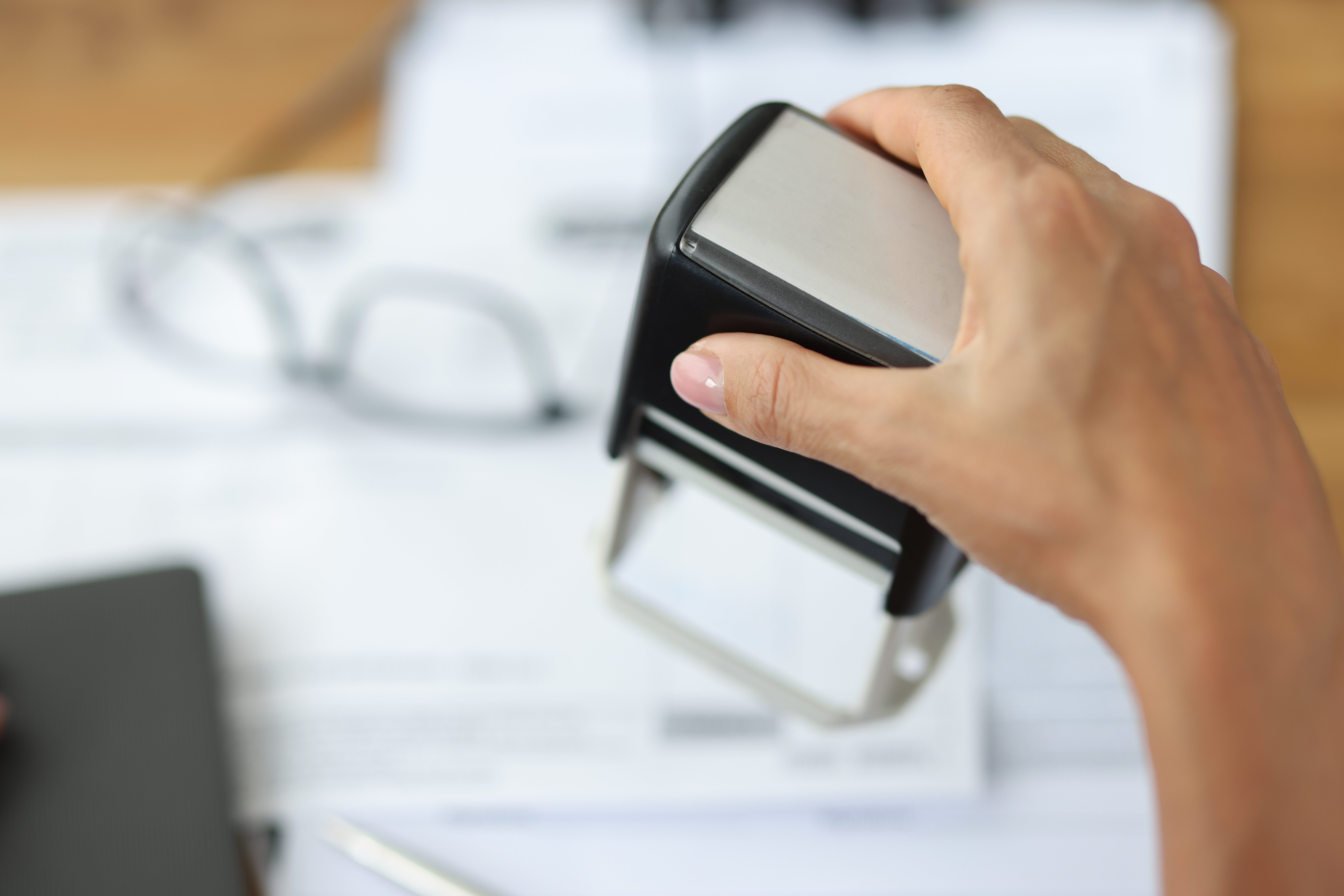 Stempel på dokument