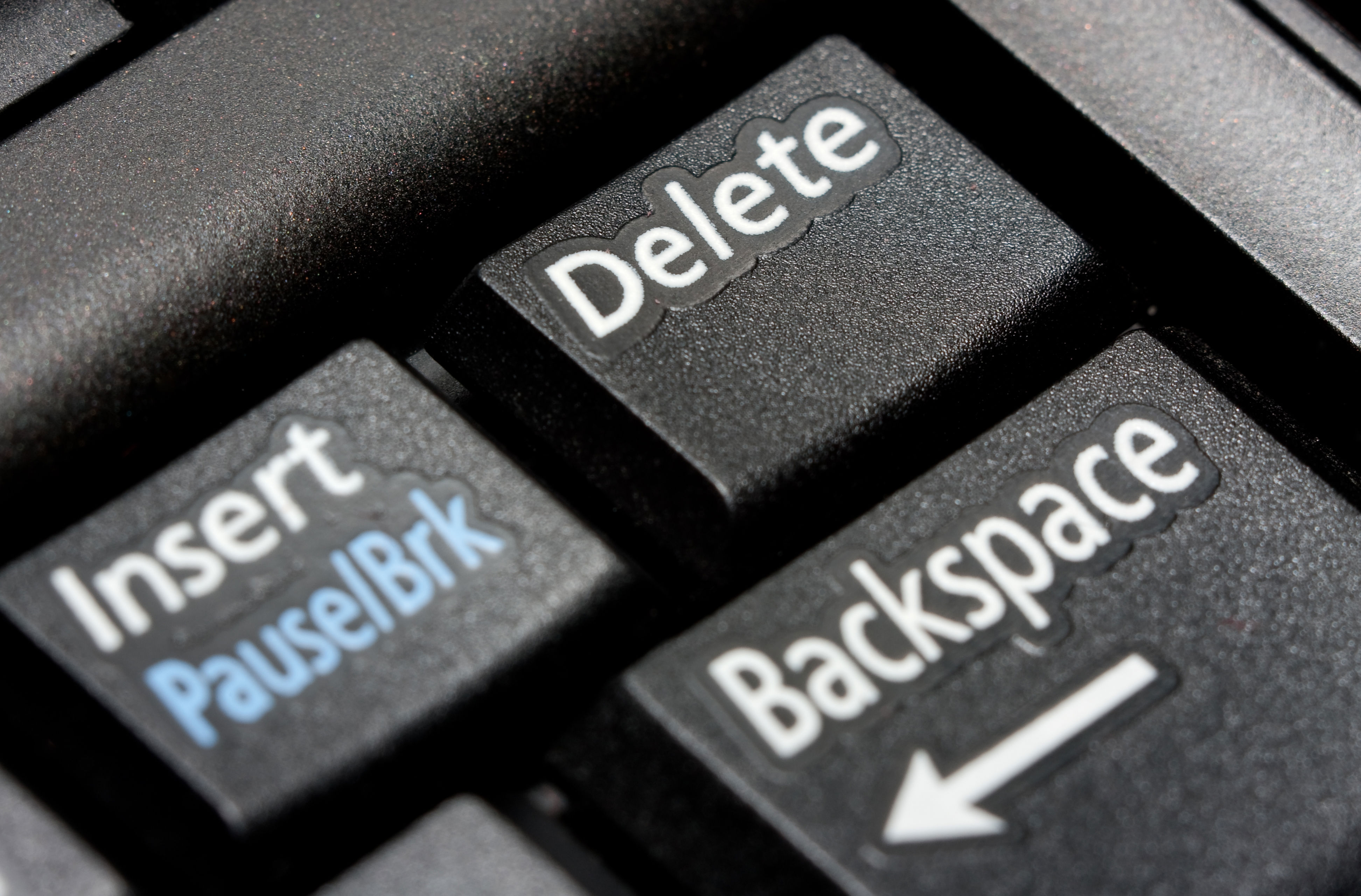 Delete-knap på comutertastatur