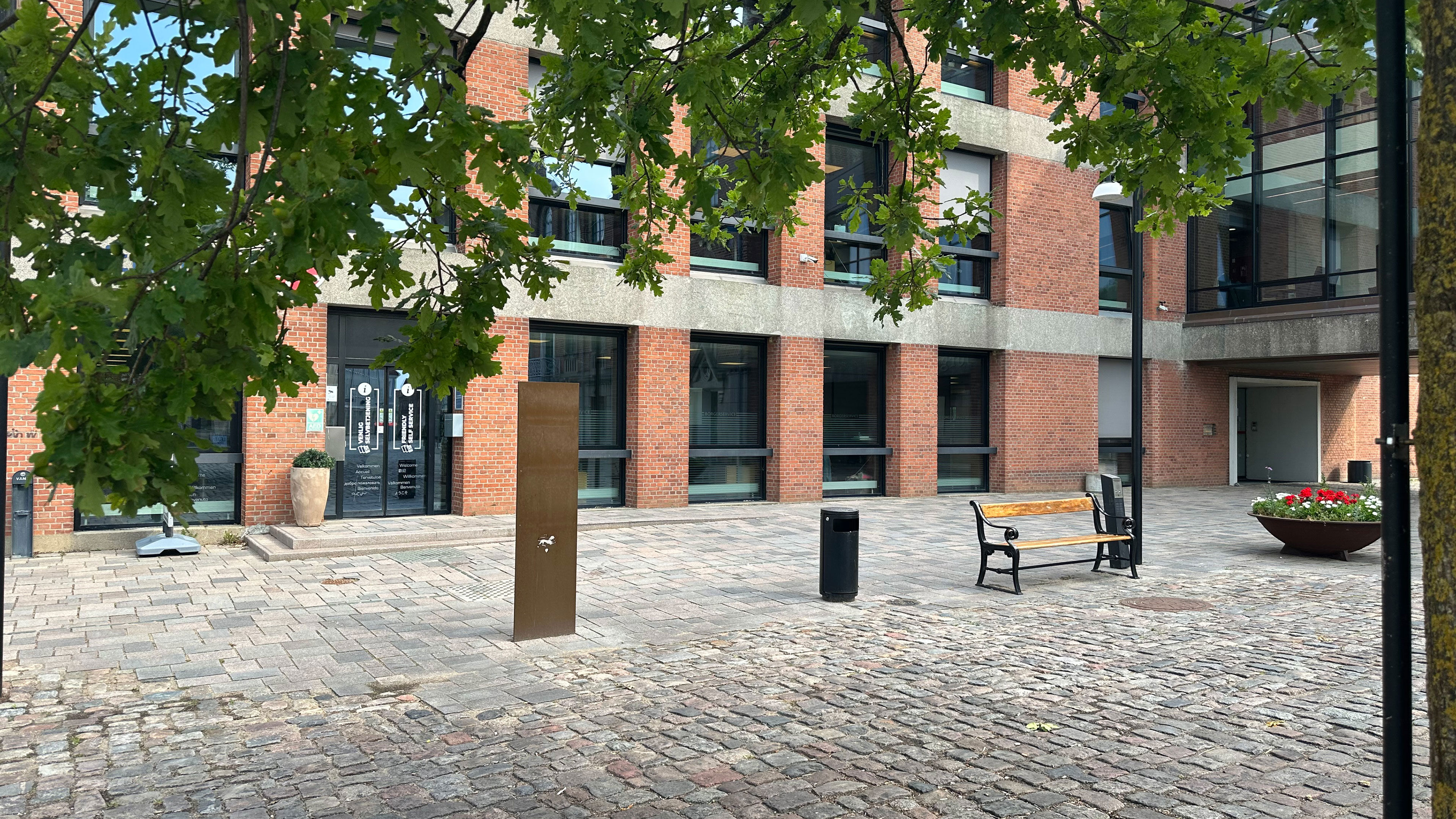 Indgangen til Nyborg Kommune fra Torvet 2B