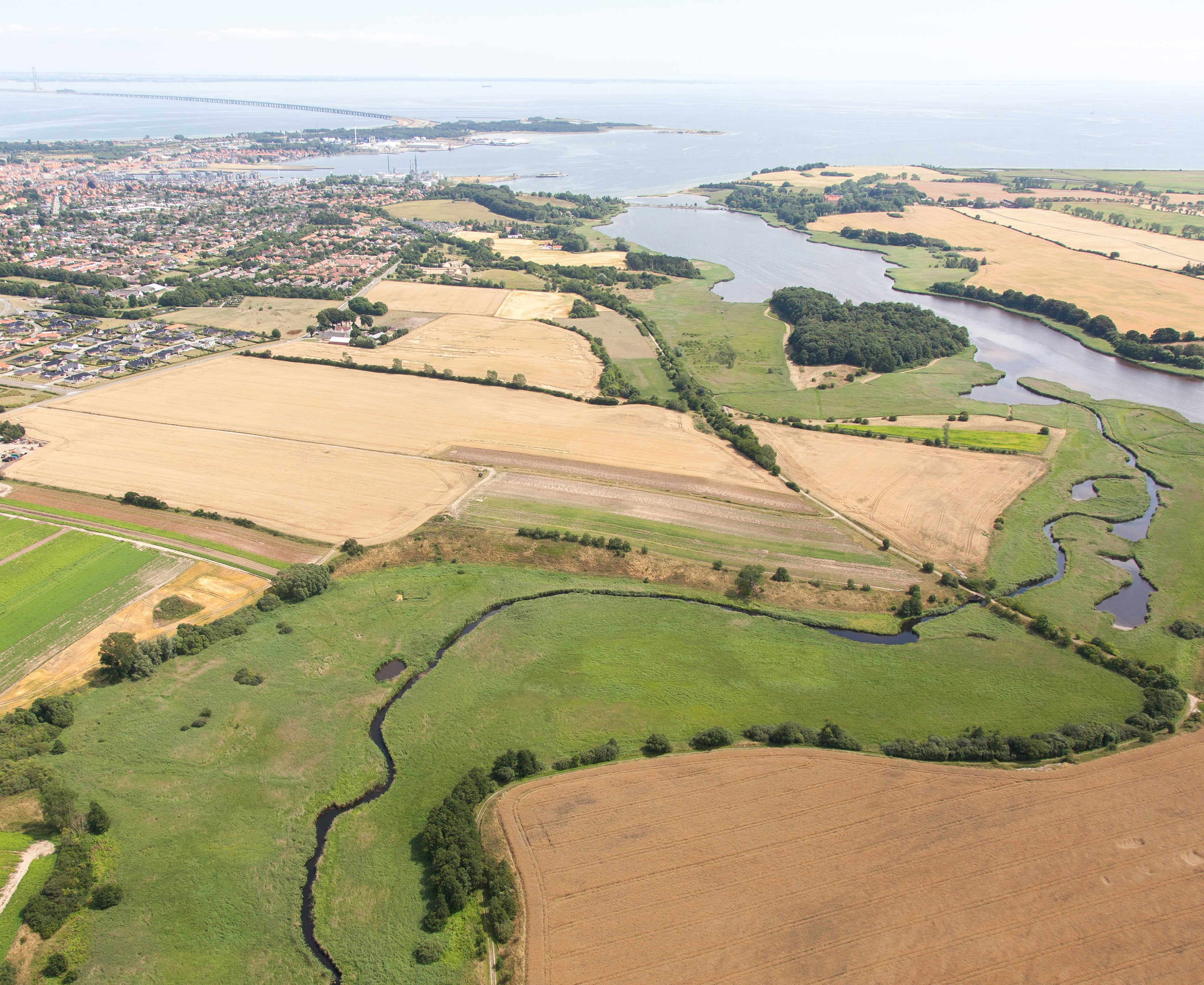 Vindinge Ådal og Holckenhavn Fjord set fra oven