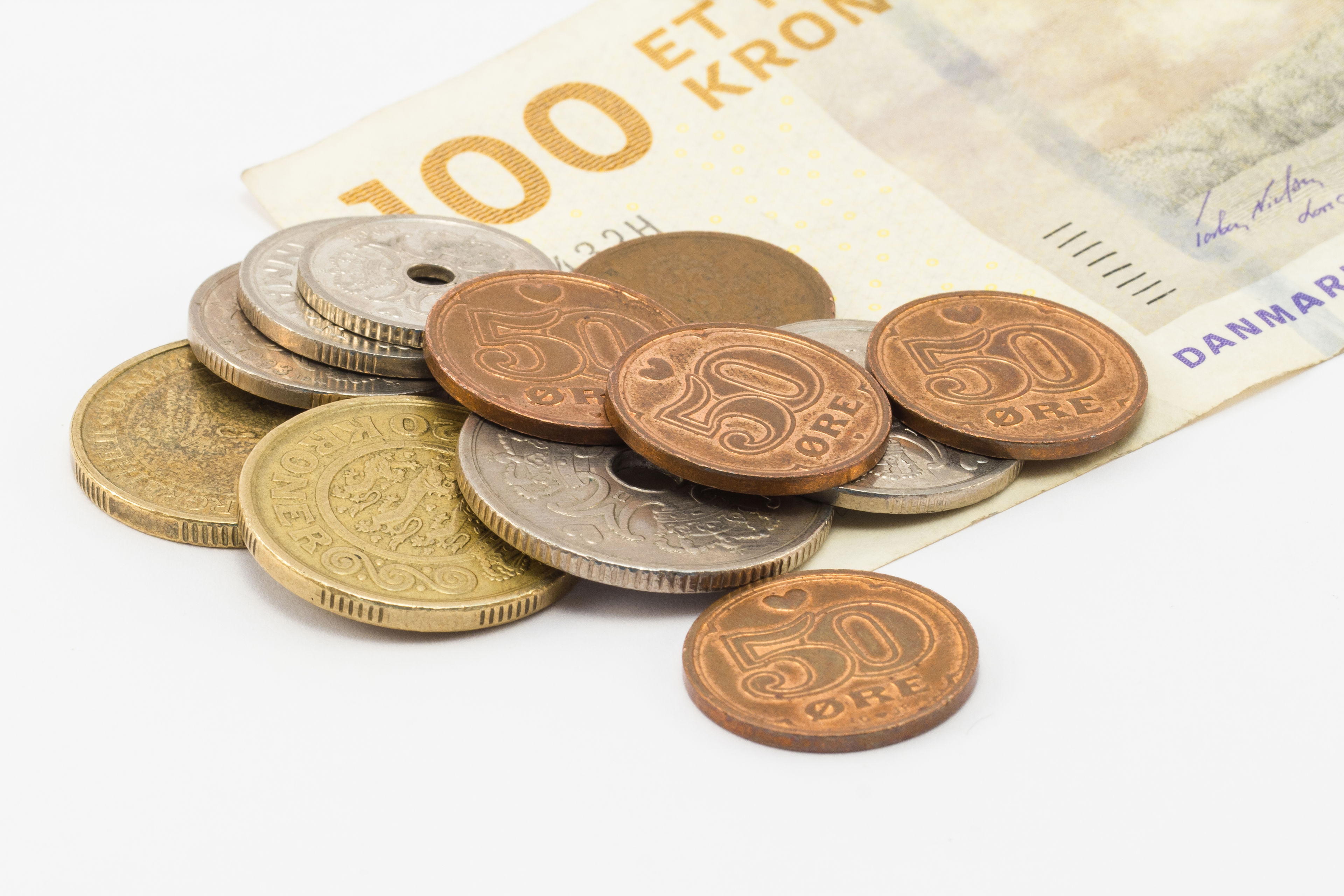Pengesedler og mønter