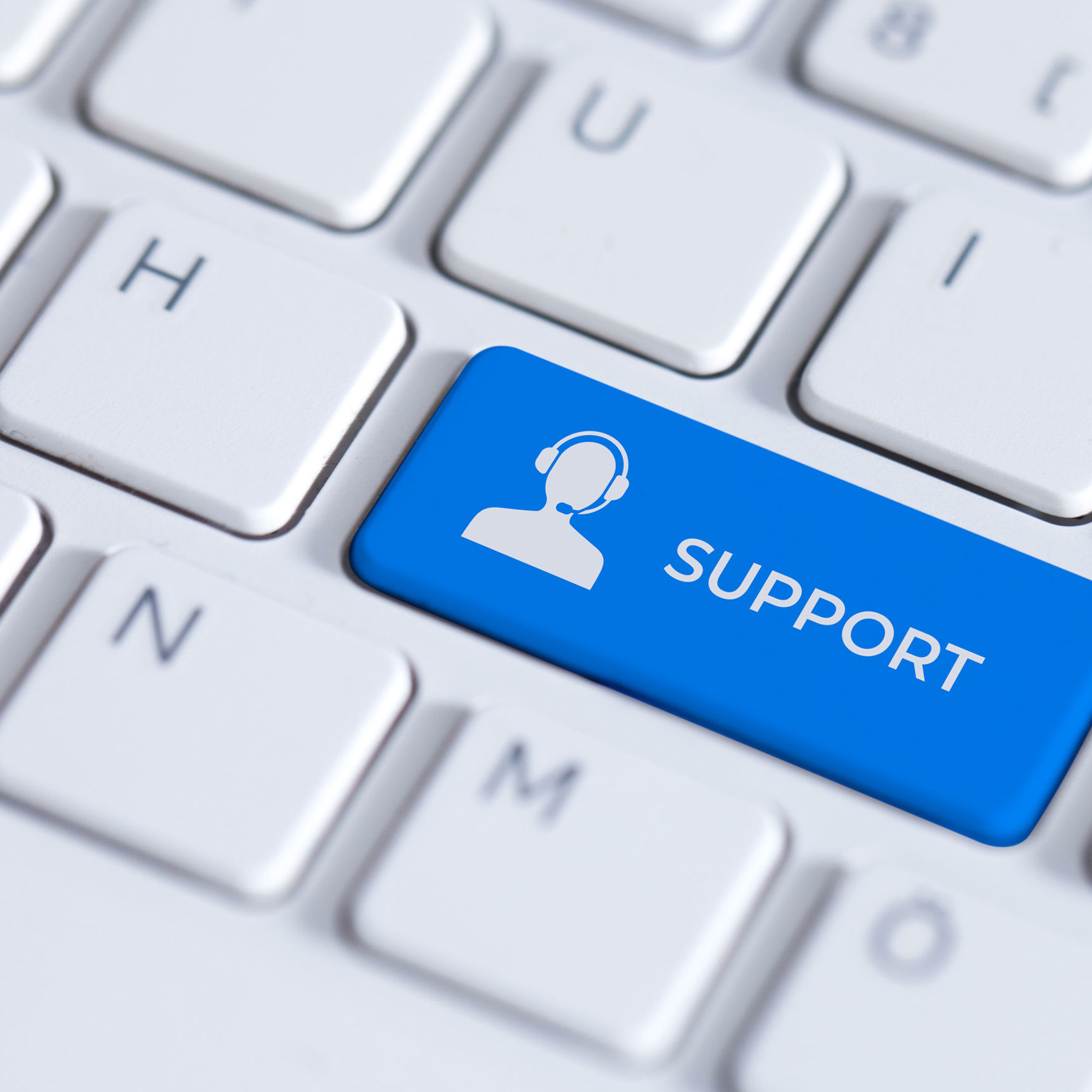 Tastatur med en 'support-knap'